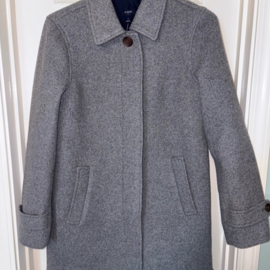 J. Crew Classic Gray Pea Coat